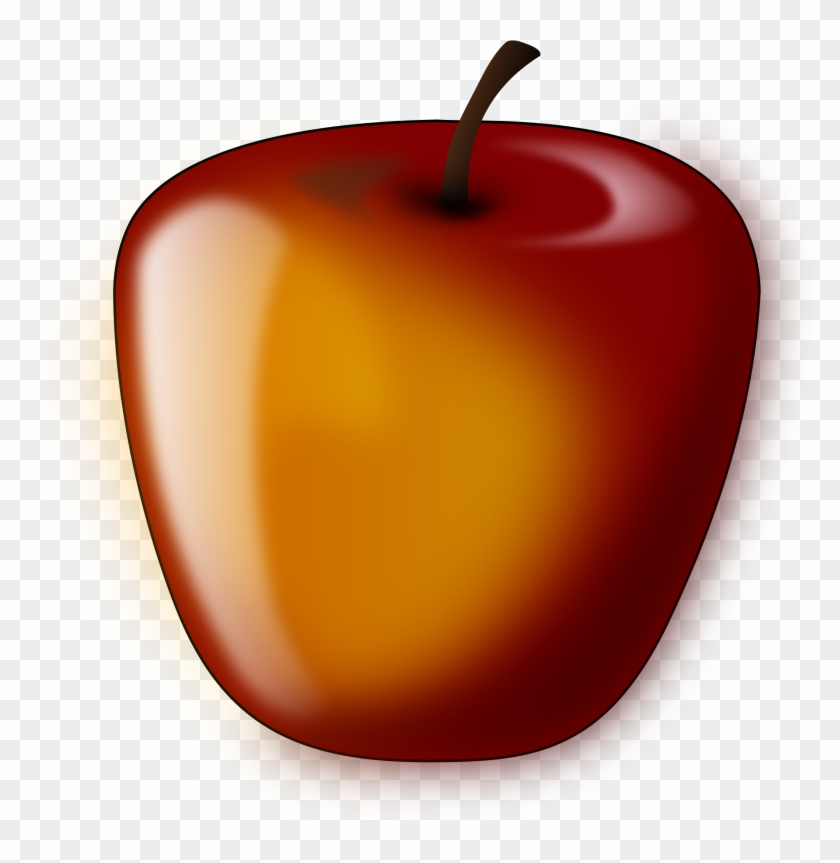 This Free Icons Png Design Of Red Shaded Apple - Clip Art Transparent Png #1946051