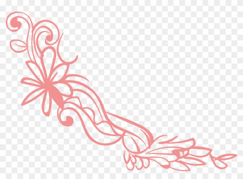 #flower #pink #swirls #divider #border #frame #decor - Illustration Clipart #1946055