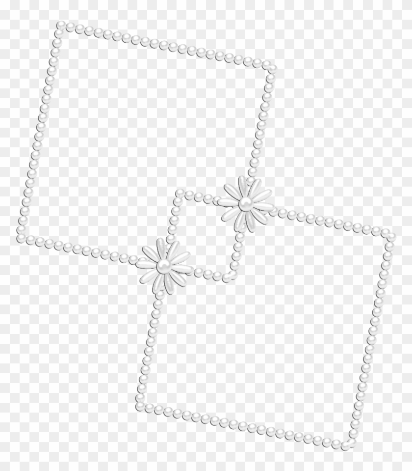 #mq #pearl #pearls #frame #frames #border #borders - Cross Clipart