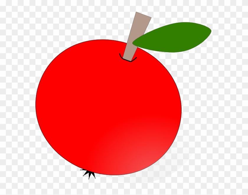 Red Apple Svg Clip Arts 600 X 581 Px - Round Apple - Png Download