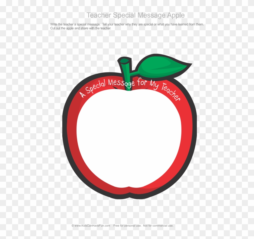 Teacher Apple Png - Messages For Teachers Day Printable Clipart #1946397