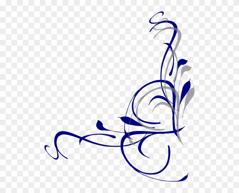 Wedding Border Design Royal Blue Clipart