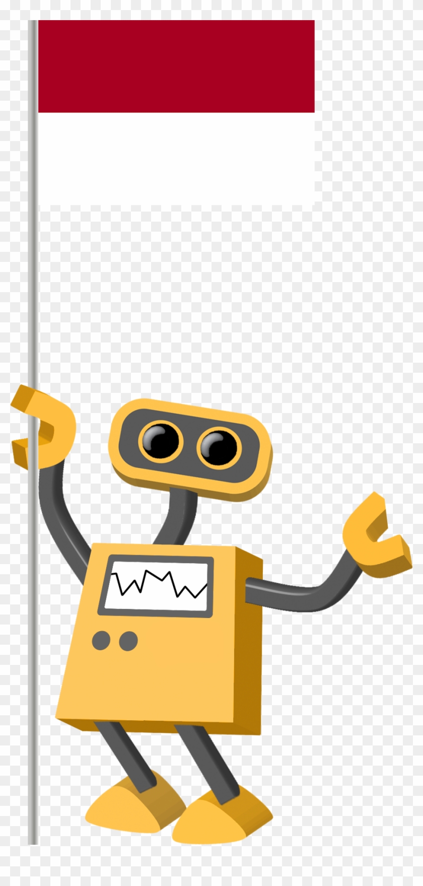 Flag Bot, Indonesia - Robot Pr Clipart
