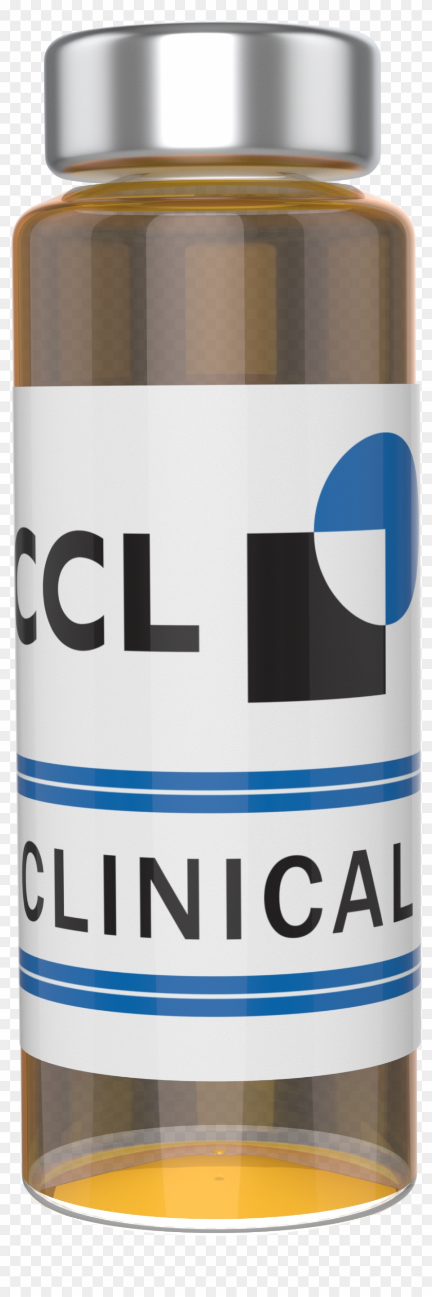 Clinical Vial Bottle With Pressure Sensitive Label Clipart #1947833