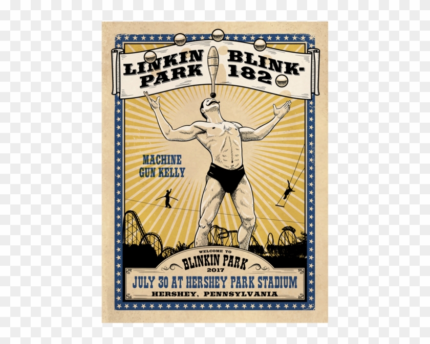 Blinkin Hershey Park Show Poster - Blink 182 Linkin Park Hershey Pa Clipart