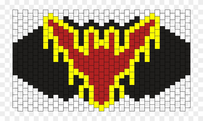 Batman Beyond Mask Bead Pattern - Kandi Mask Pattern Deadpool Clipart