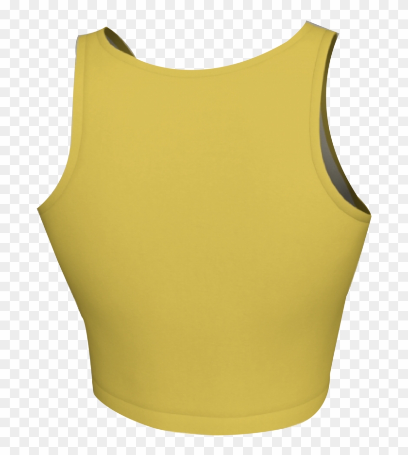 1 Yellow Crop Top Back Clipart #1949744