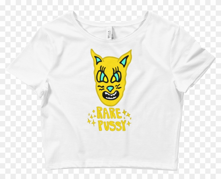 White Pussy Crop Top By Shoot Dope Spot - Crop Top Clipart