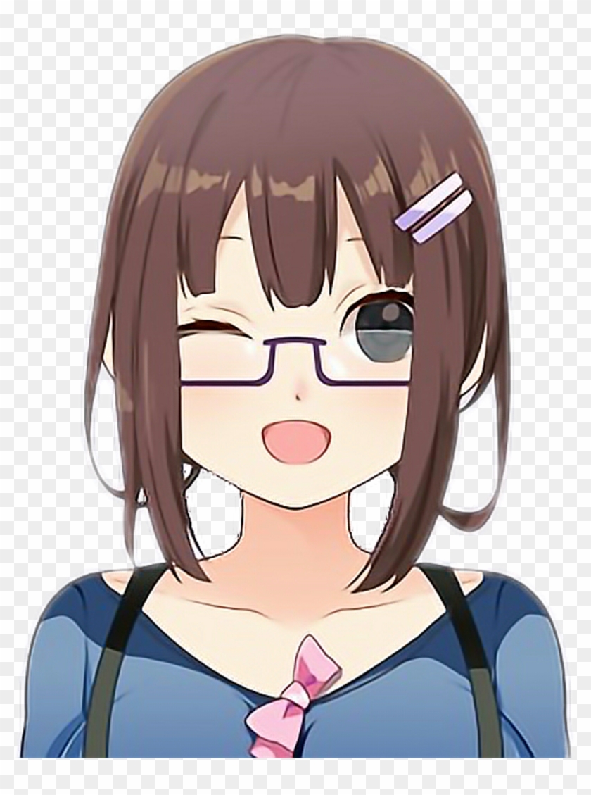 #anime #animegirl #chibi #kawaii #linda #chica #girl - Anime Girl With Glasses Chibi Clipart