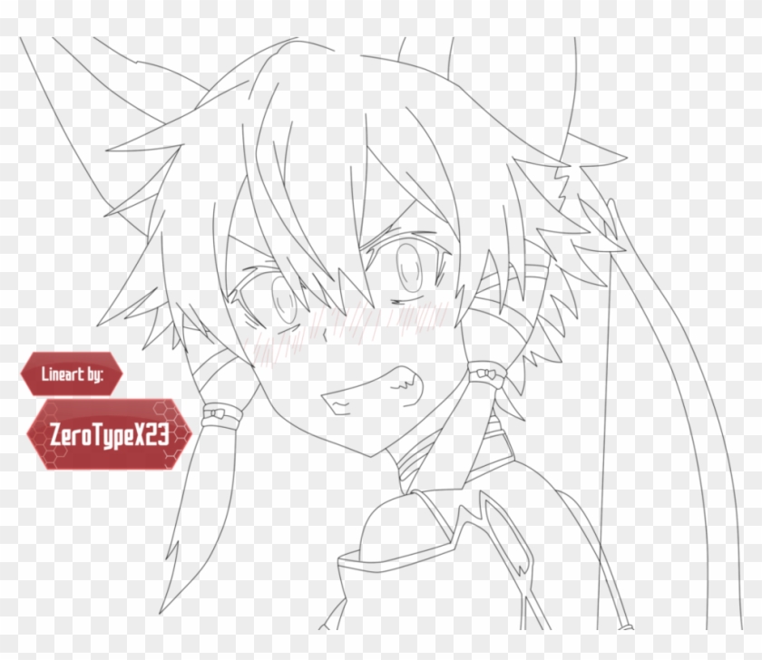 Image Black And White Download Sinon Lineart Ii Gun - Line Art Clipart