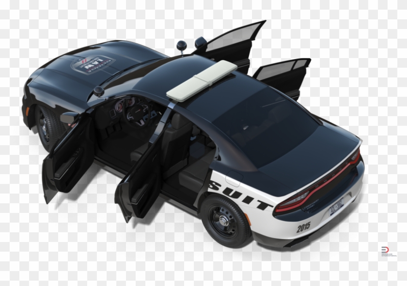11 Dodge Charger Police Car Rigged Royalty-free 3d Clipart