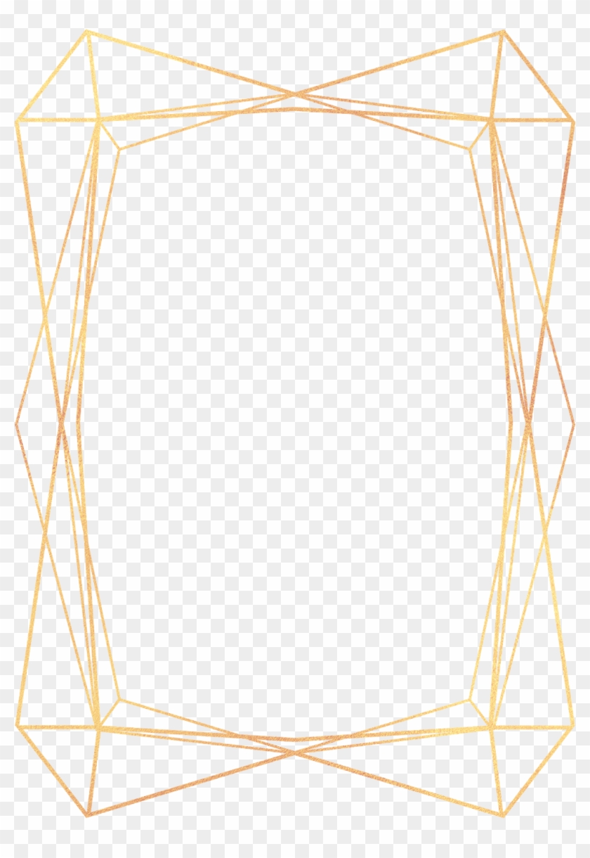 Frame Gold Geometric Frames Ftestickers Clipart 1951762 Pikpng