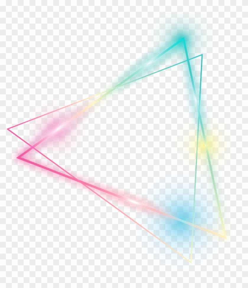 Kpop Triangle Cute Lighting Colorful Triangles Line - Pink Triangle Glowing Clipart #1952449