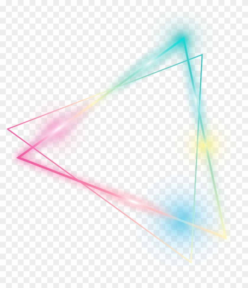 Kpop Triangle Cute Lighting Colorful Triangles Line - Pink Triangle Glowing Clipart