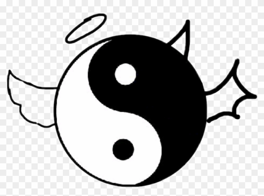 #yinyang #yin #yang #aesthetic #white #black - Ying Yang Clipart #1952864