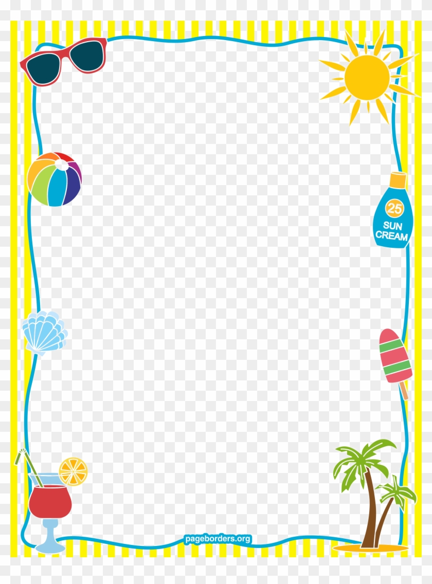 School Border Png Image - My Summer Vacation Worksheet Clipart #1953105