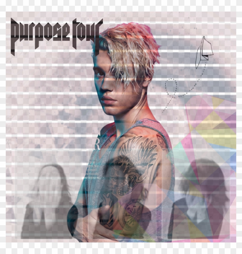 Artsy Justinbieber Purpose Tour Art Cool Trippy Tumblr - Tattoo Clipart