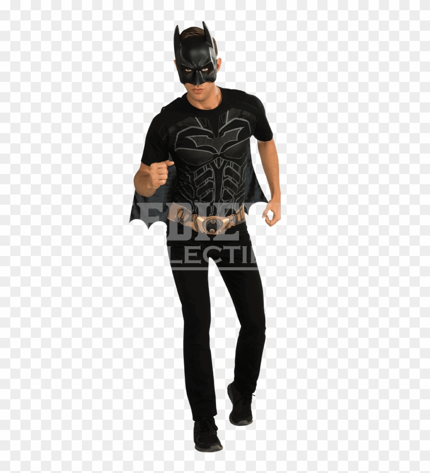 Dark Knight Rises Batman Cape T Shirt With Mask - Batman T Shirts Costume Clipart