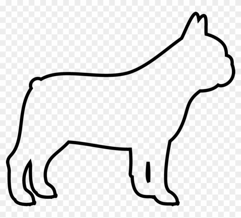 French Bulldog - French Bulldog Face Outline Clipart #1953895