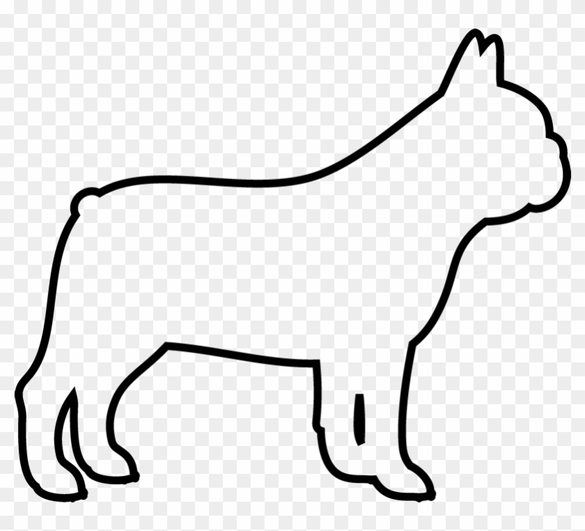French Bulldog - French Bulldog Face Outline Clipart