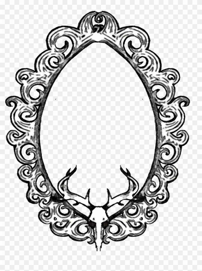 28 Collection Of Mirror Frame Drawing - Transparent Frame Png Black And White Clipart #1954199
