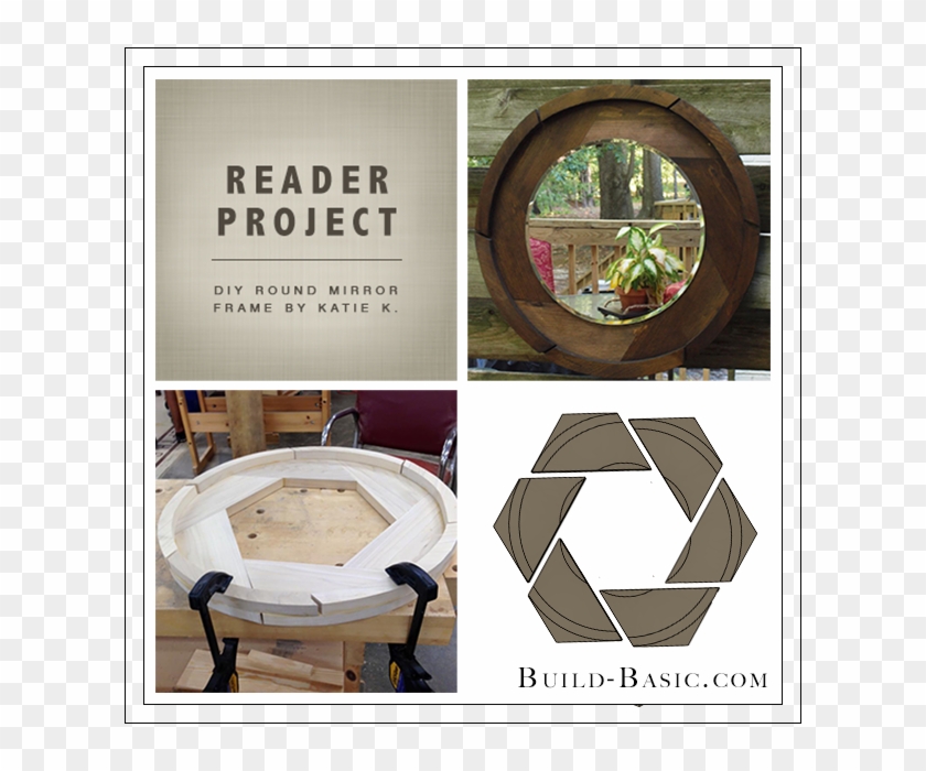 Build Basic Diy Round Mirror Frame By Katie K - 1 Board Challenge Clipart #1954276