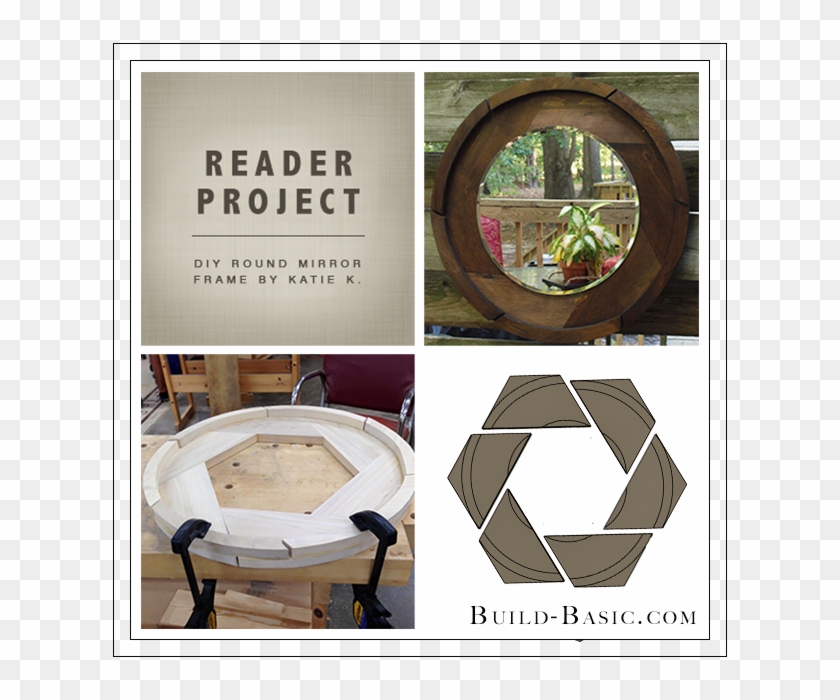 Build Basic Diy Round Mirror Frame By Katie K - 1 Board Challenge Clipart