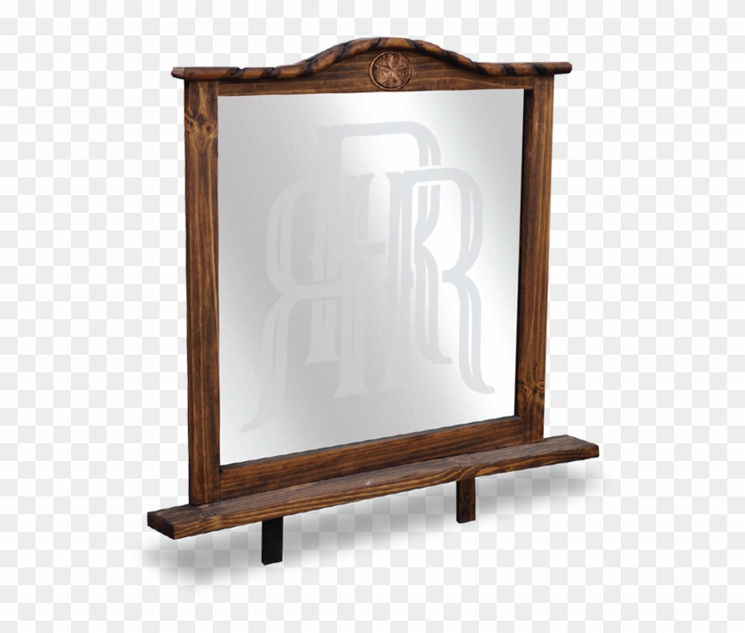 Mansion Mirror Frame W/rope & Star 48”w X 6“d X 42”h - Plywood Clipart