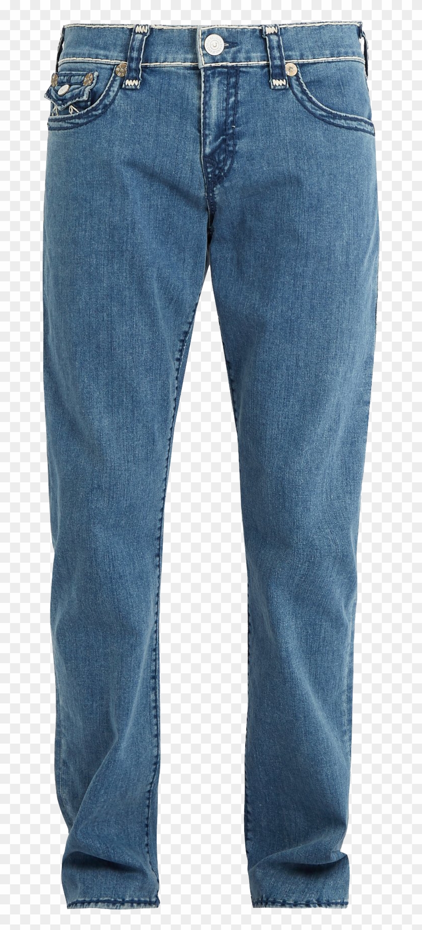 True Religion Washed Contrast Trim Straight Leg Jeans - Jeans Clipart #1954962