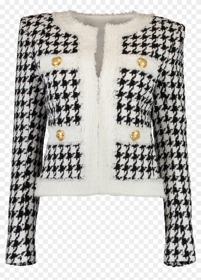Balmain - Balmain Tweed White Jacket Clipart #1955074