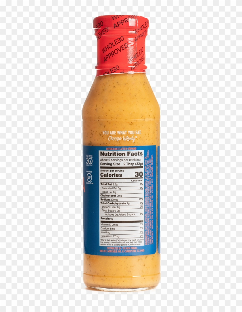 Sriracha Tahini Salad Dressing <br> Whole30 - Glass Bottle Clipart