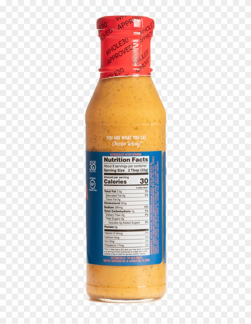 Sriracha Tahini Salad Dressing <br> Whole30 - Glass Bottle Clipart #1955184