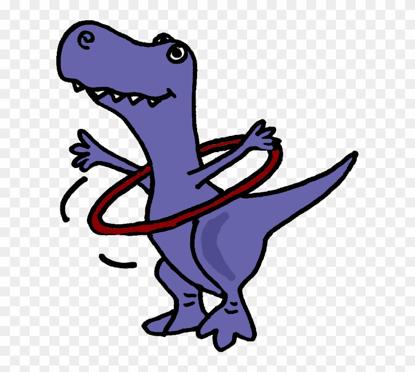 Dinosaur And Hula Hoop - Dinosaur With Graduation Cap Clipart #1955534