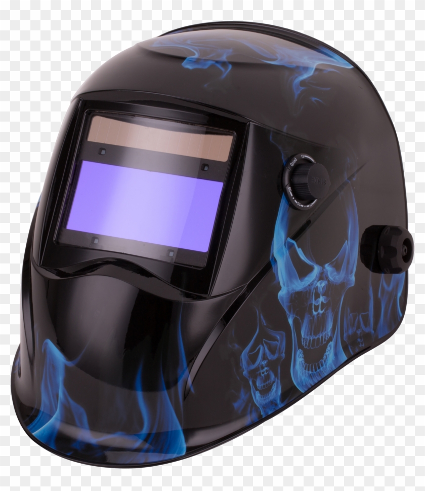Topgun Warrior Auto-darkening Welding Helmet Blue Inferno - Motorcycle Helmet Clipart