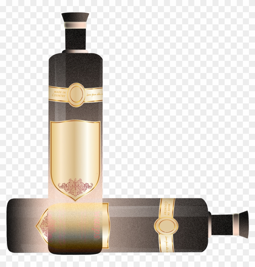 Wine Bottle Champagne Red Png And Psd - Wine Bottle Clipart