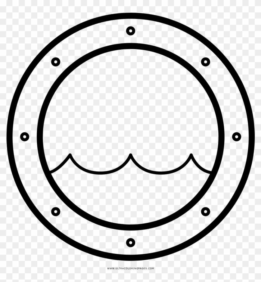 Porthole Coloring Page - Circle Clipart