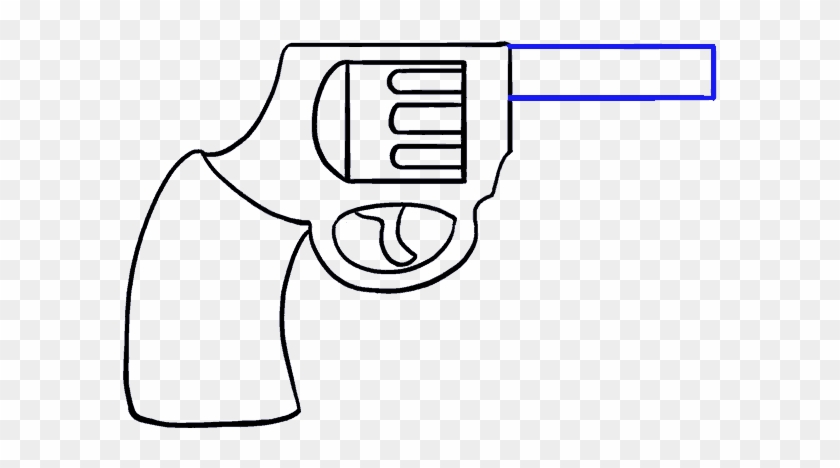 Drawn Top Hat Simple - Easy Simple Gun Drawing Clipart #1956681