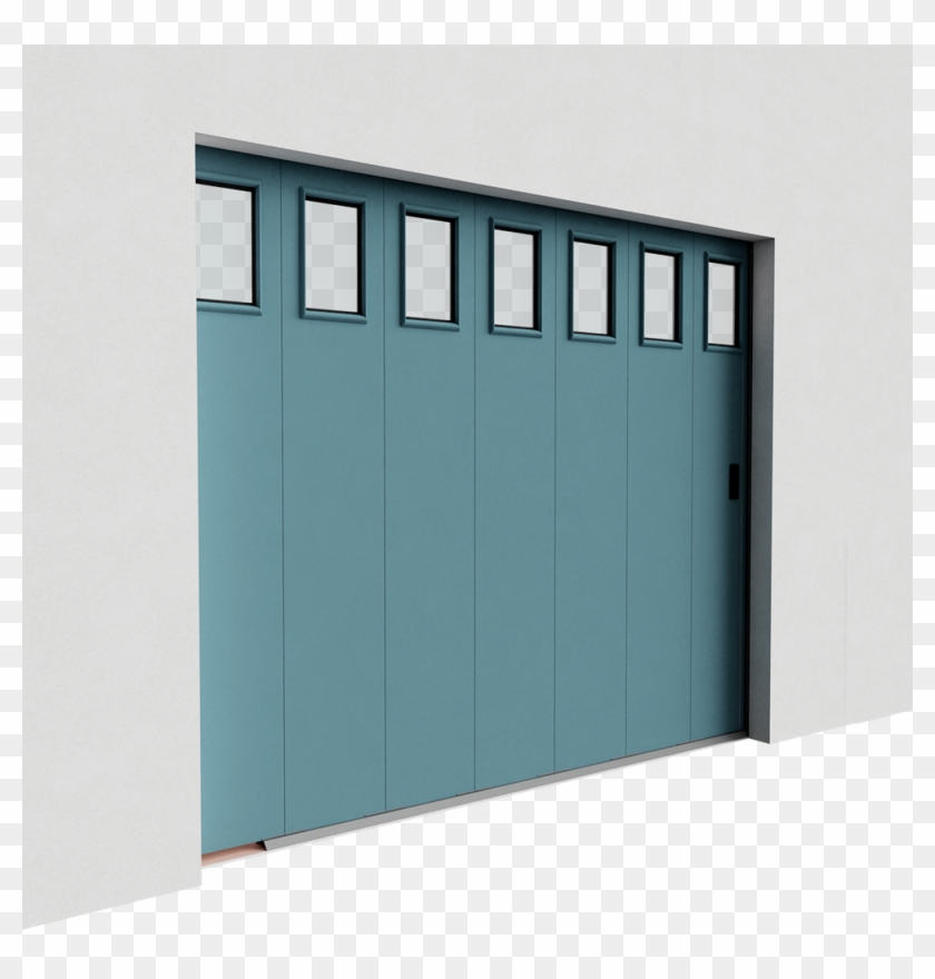 Smooth Verane One Groove And Cassette Porthole Side - Garage Door Clipart #1956959