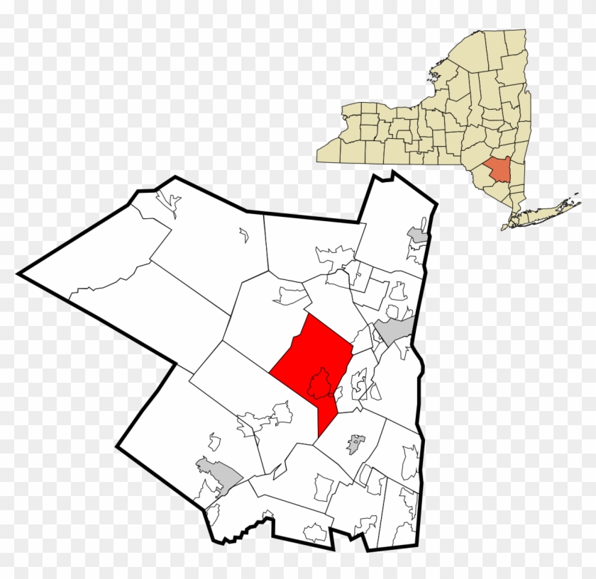 Ulster County Map Vector Clipart