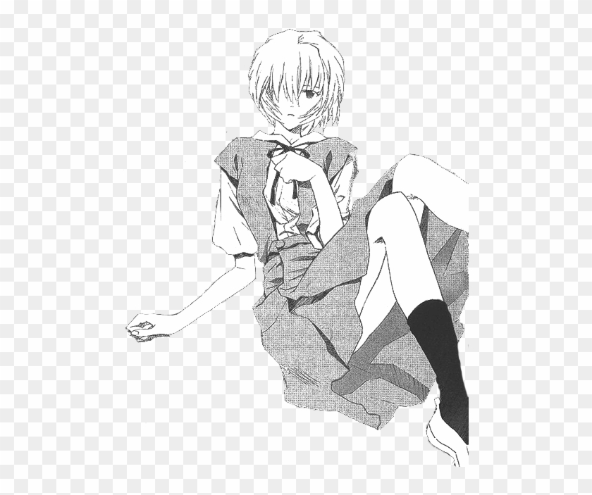 Evangelion, Monochrome, And Neon Genesis Evangelion - Rei Ayanami Manga Transparent Clipart