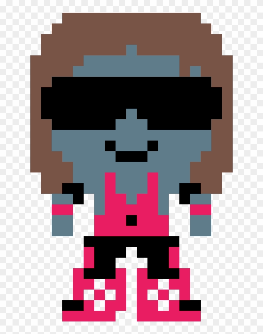 Bret "hitman" Hart - Deadpool Logo Pixel Art Clipart