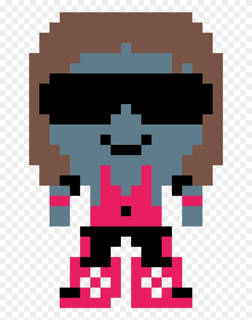 Bret "hitman" Hart - Deadpool Logo Pixel Art Clipart #1958170