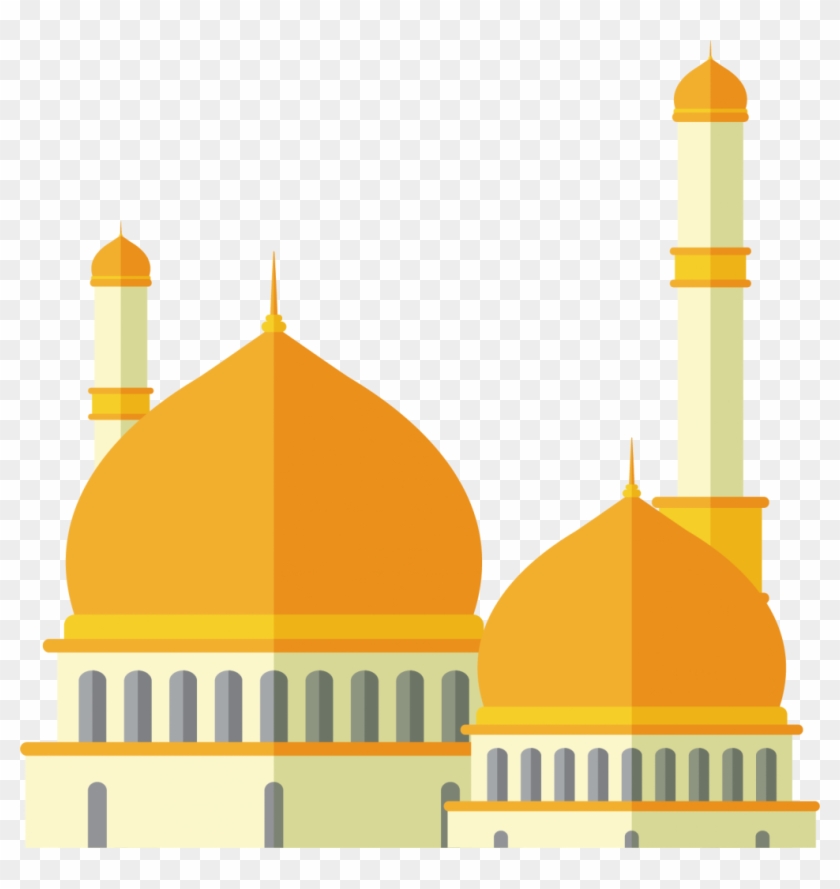 Golden Chancery Of Arabic Mosque Ramadan Free Png And - Mosque Clipart Png Transparent Png