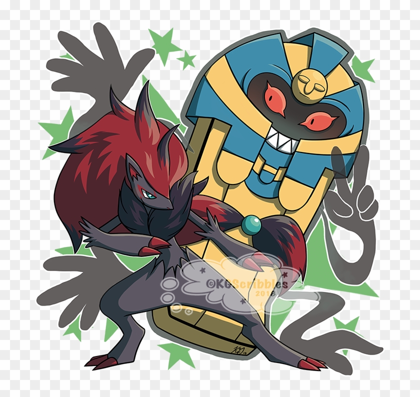 Cofagrigus And Zoroark - Cartoon Clipart #1958785