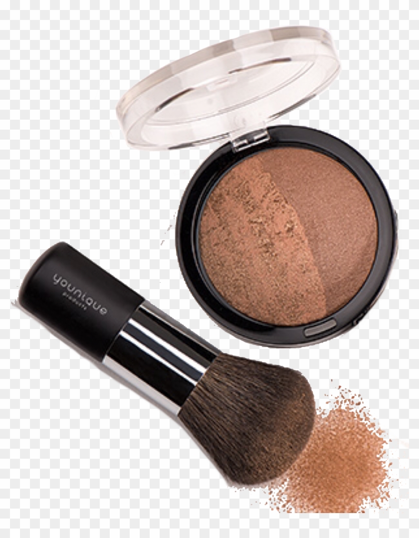 Younique Beachfront Bronzer & Powder Puff Brush Clipart