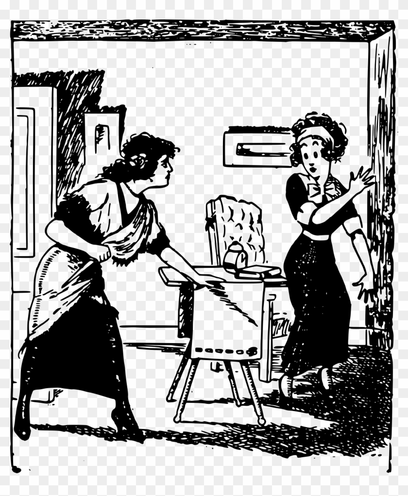 This Free Icons Png Design Of Two Girls One Knife - Drawing Of Women Fighting Clipart