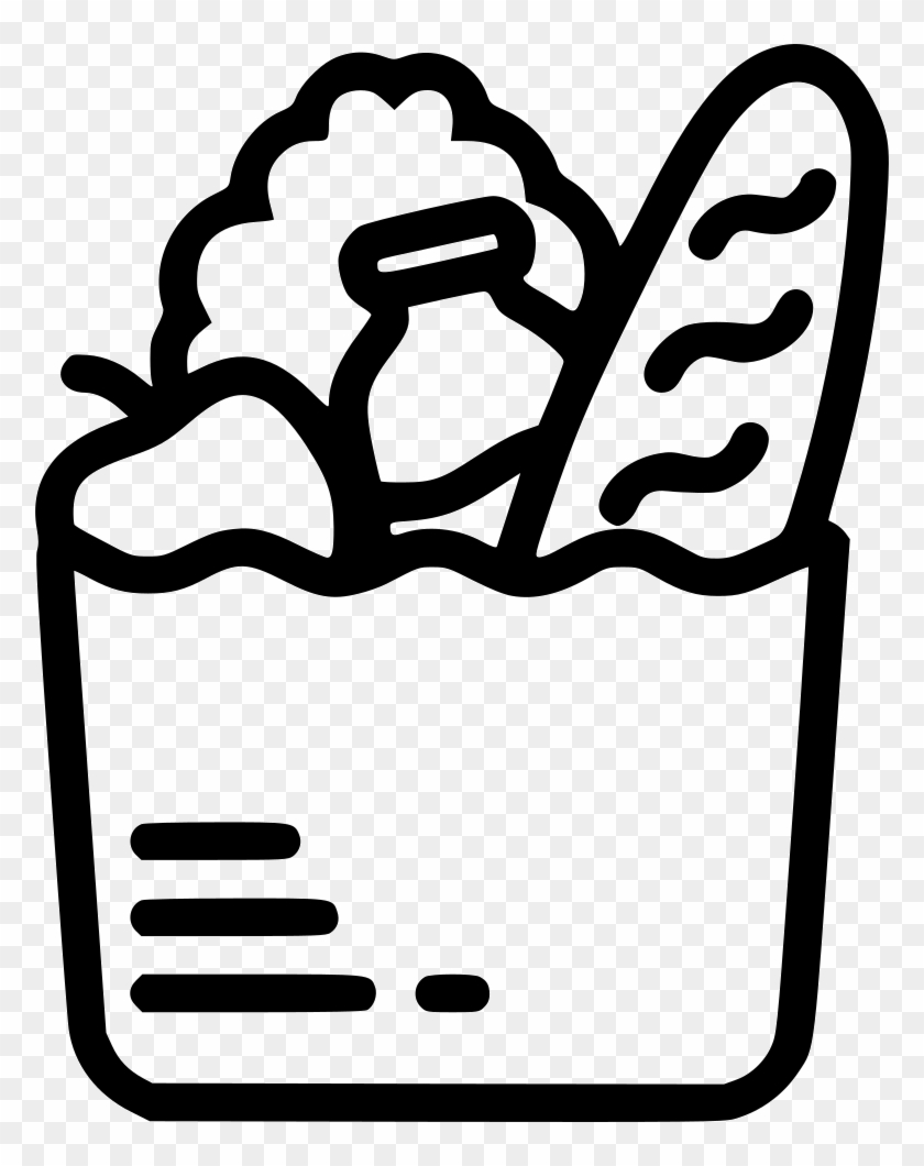 Grocery Bag Comments - Groceries Icon Clipart