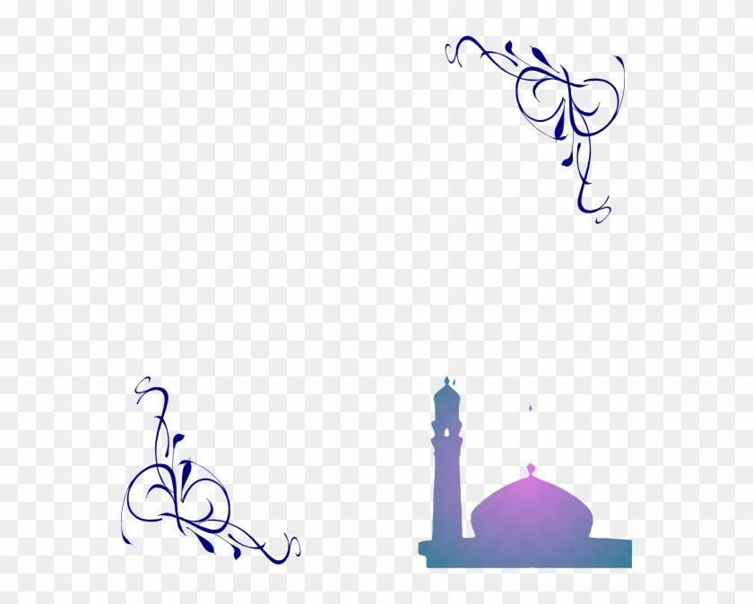 Masjid Grey Clip Art At Clipartimage - Background Masjid Hitam Putih - Png Download #1959254