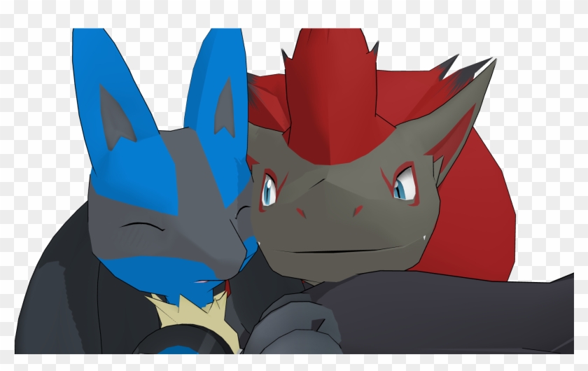 Zoroarkxlucario - Puppy Love - Cartoon Clipart #1959435