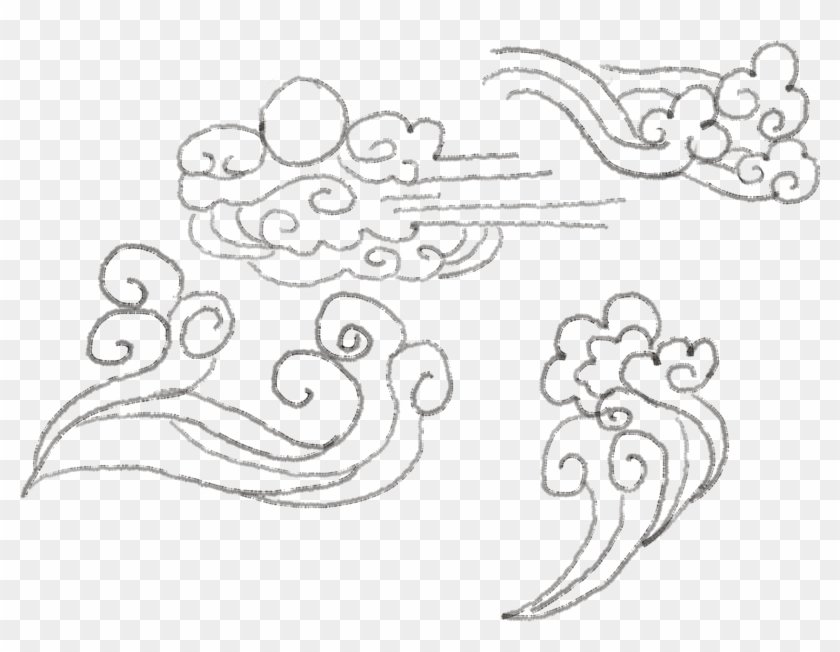 Linear Ink Element Auspicious Cloud Png And Psd Clipart #1959837